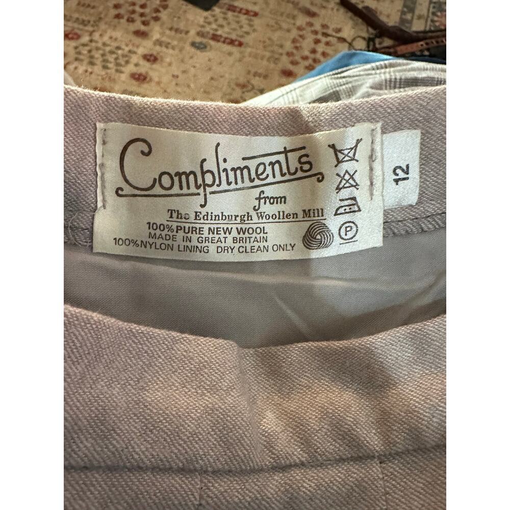 Compliments From The Edinburgh Woollen Mill Pleated Midi Skirt Size 12 wool - Picture 8 of 10